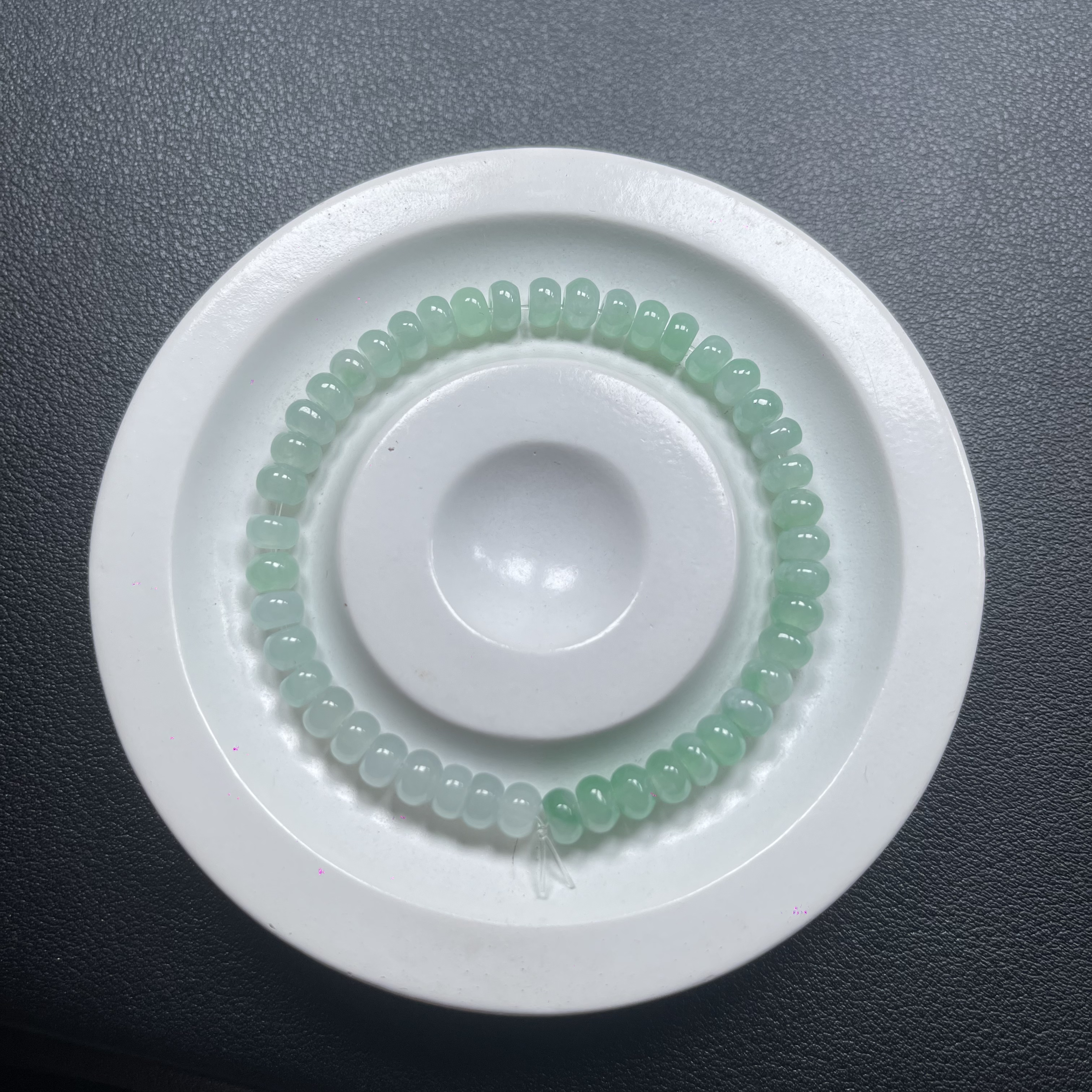 翡翠冰种算盘珠渐变手串卡5.5