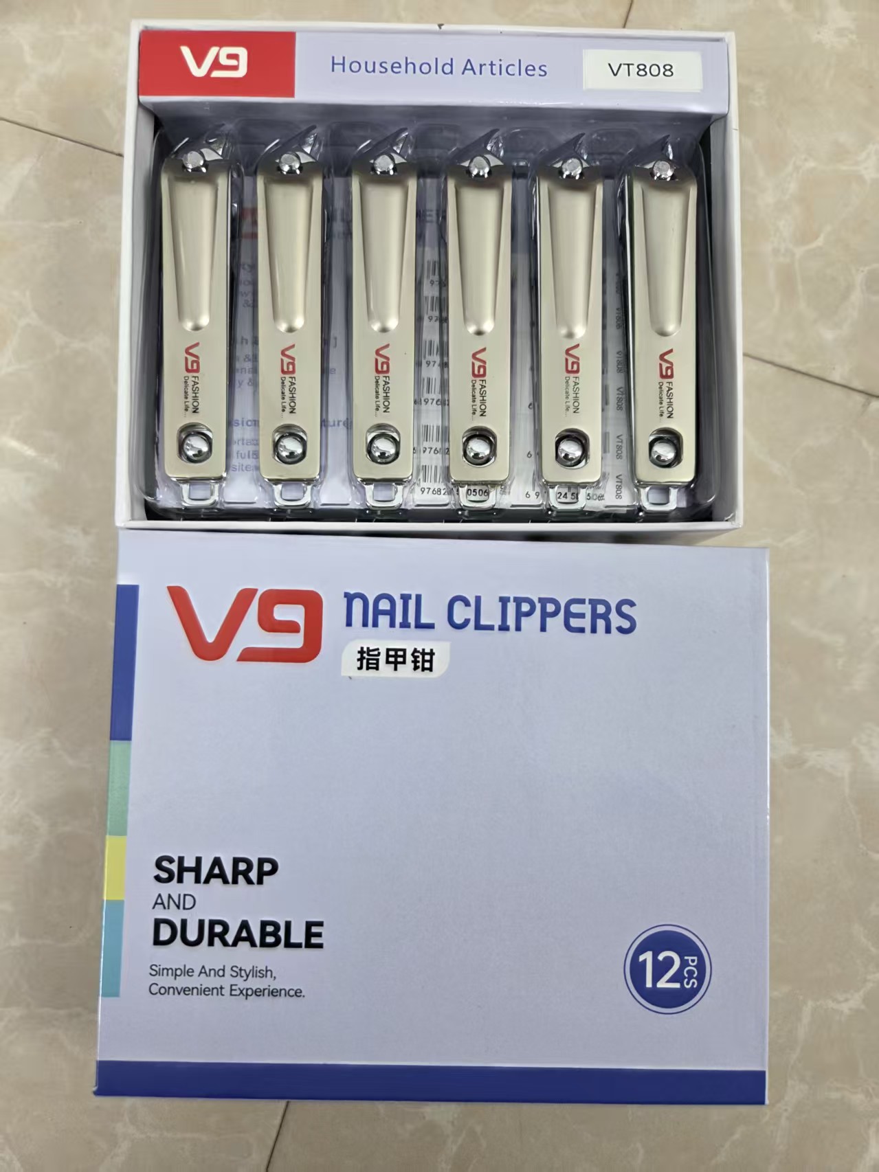 高品质！V9碳钢修甲指甲剪 斜口、平口