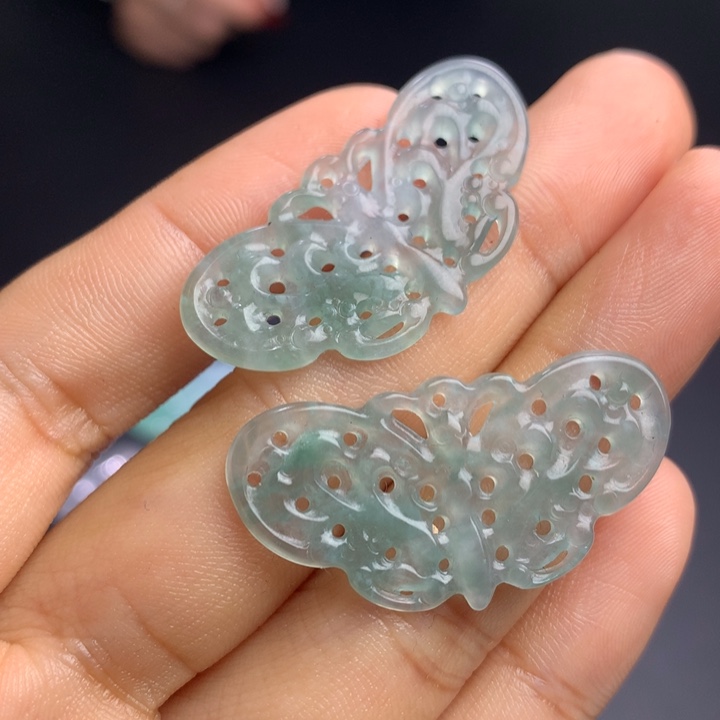 定制翡翠未镶嵌蝴蝶