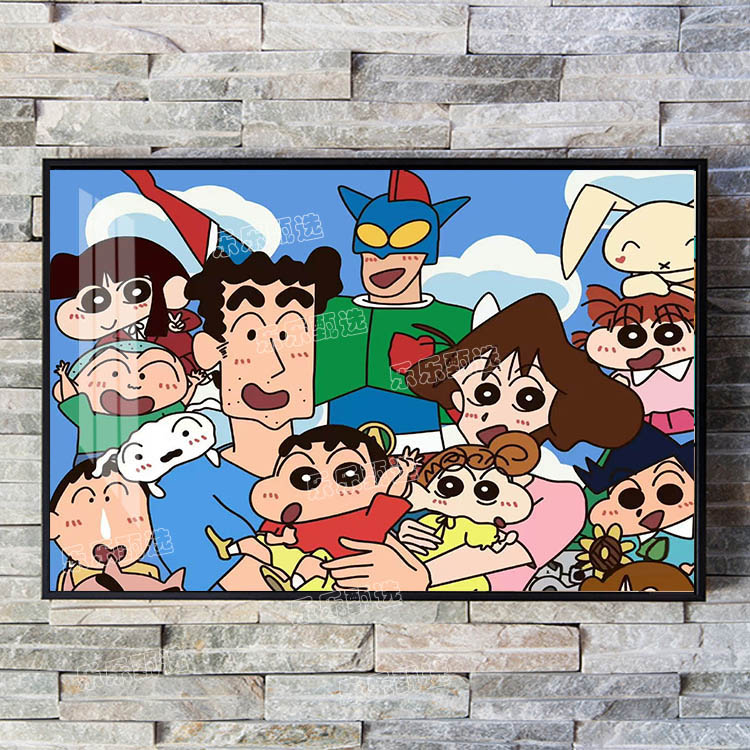 【乐乐甄选钻石画】满钻(幸福的小新)卡通可爱手工DIY装饰画