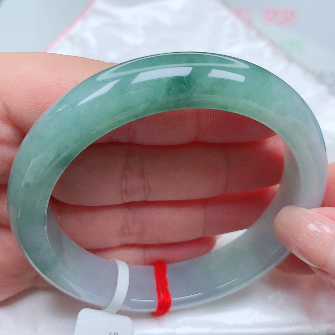 翡翠手镯未镶嵌冰胶蓝紫32