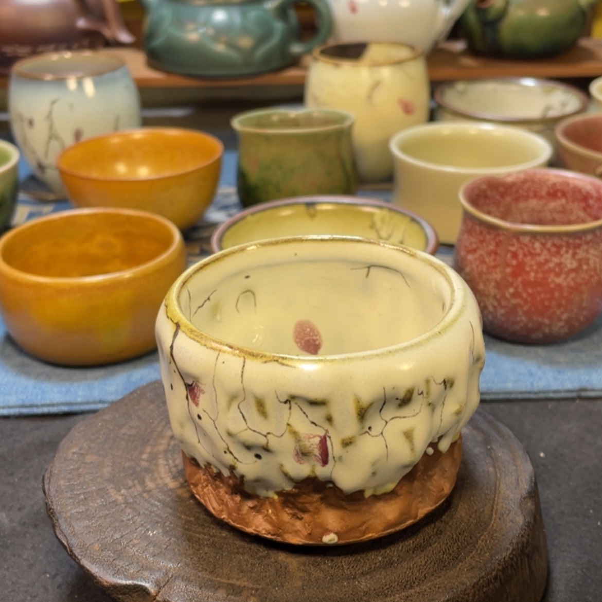 【闪购商品】摆件手捏踏雪寻梅杯