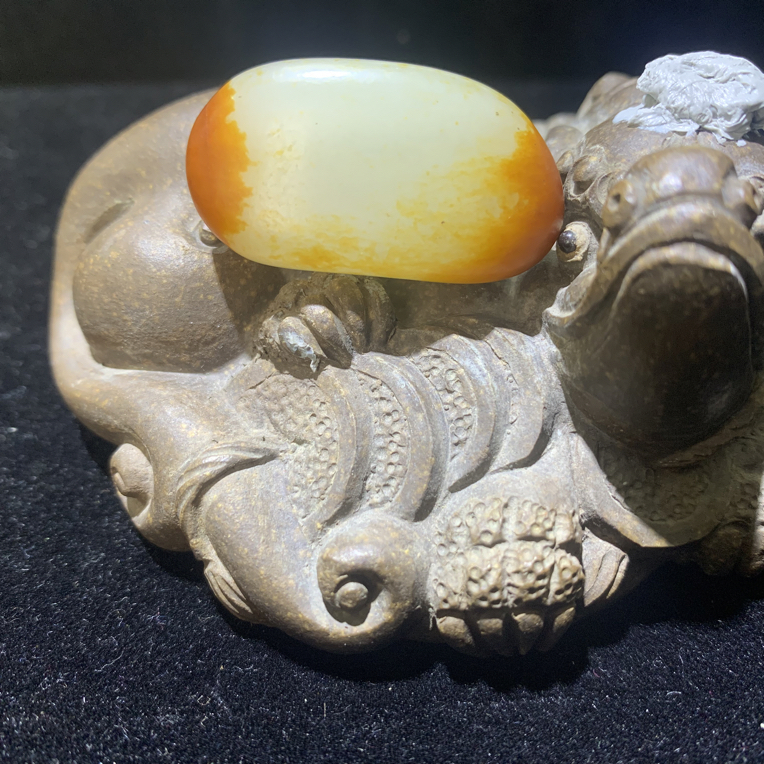 和田玉独籽原皮无修