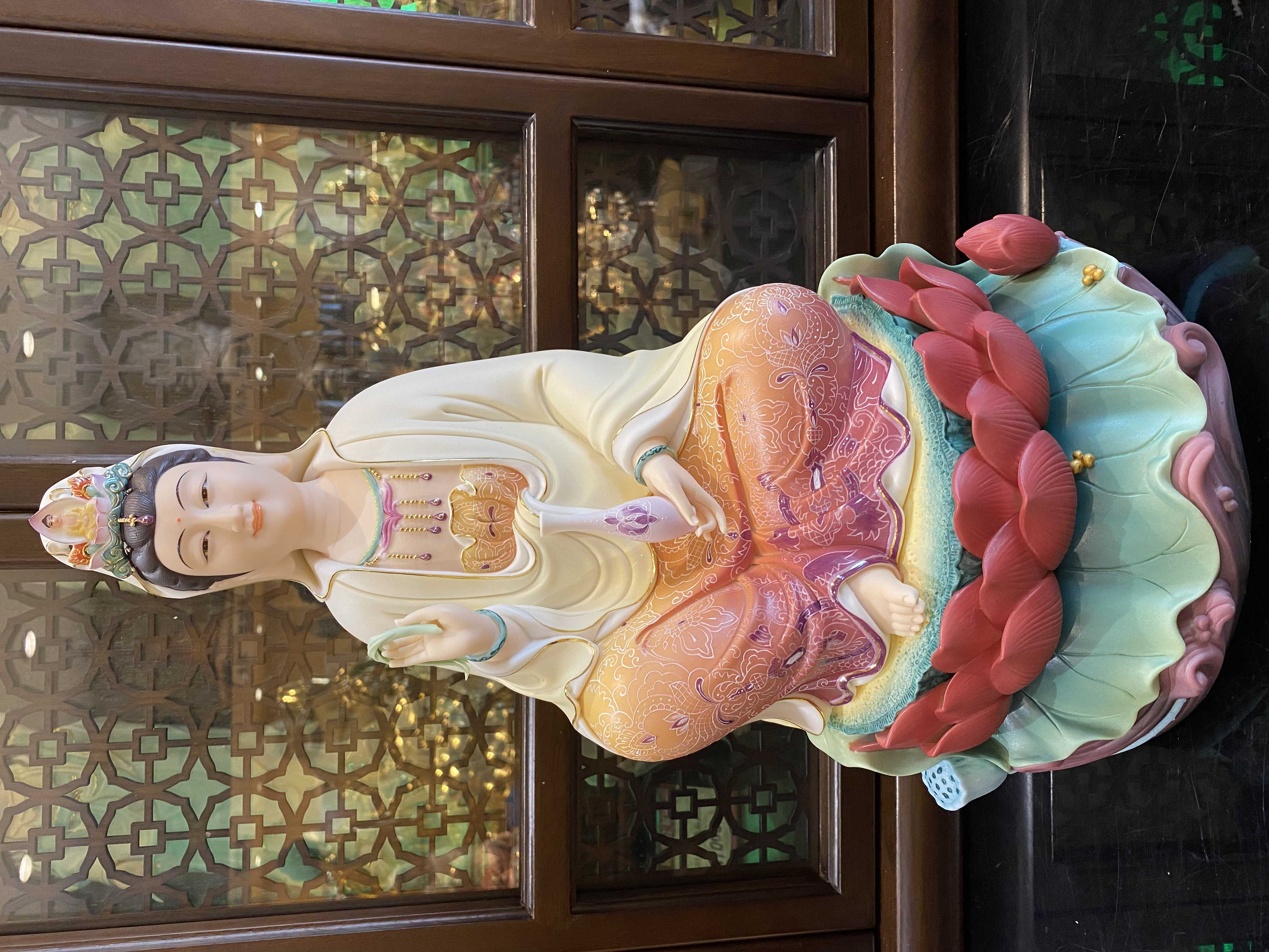 【旺香缘】德化手工陶瓷收藏款观音家居工艺摆件