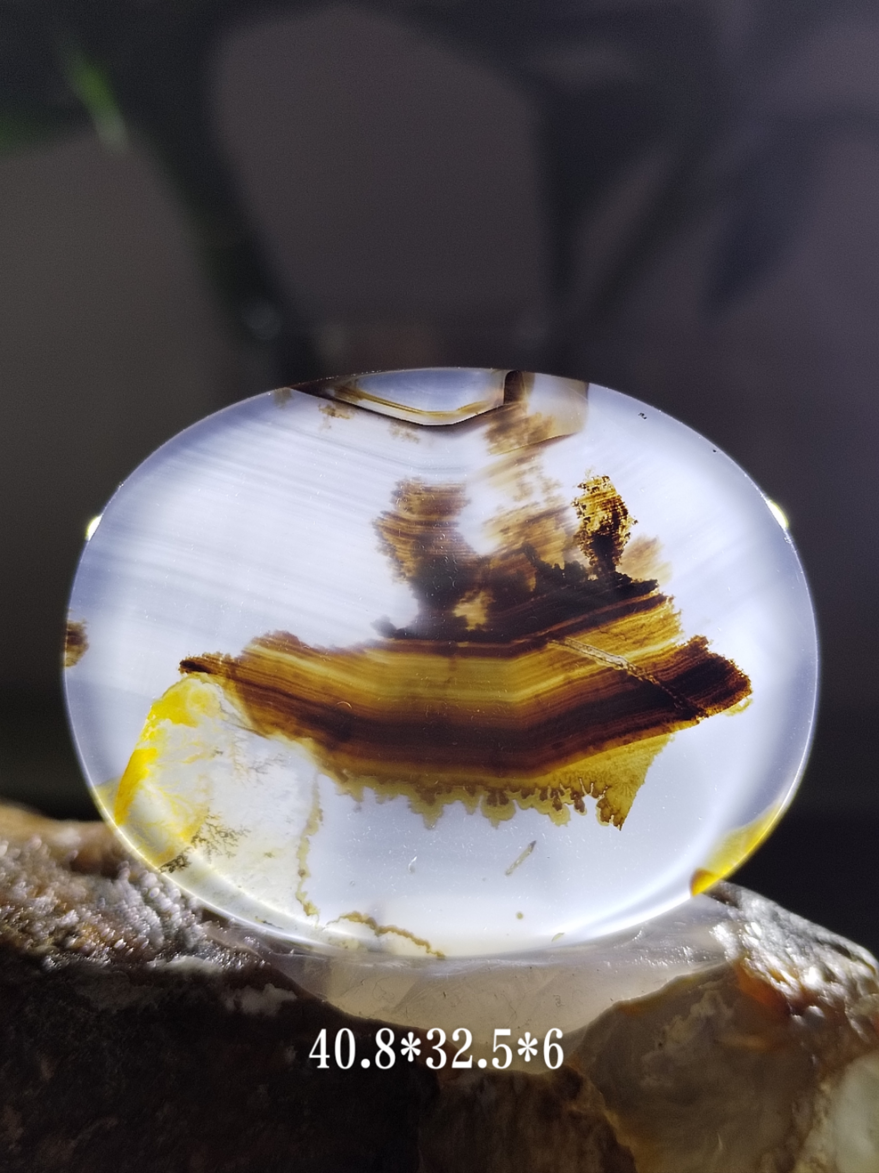 天然海洋玉髓风景吊坠上新货