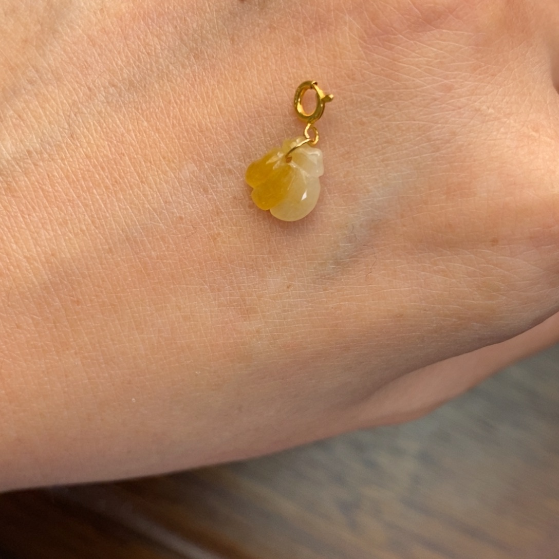 x***s翡翠18K金镶嵌颈饰