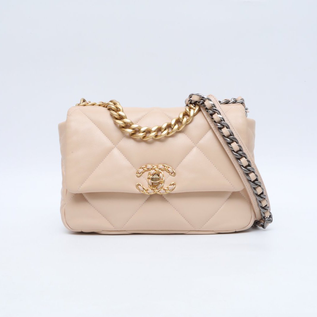 99新 Chanel/香奈儿 小花姑姑664176 口盖包 小号19bag 26cm