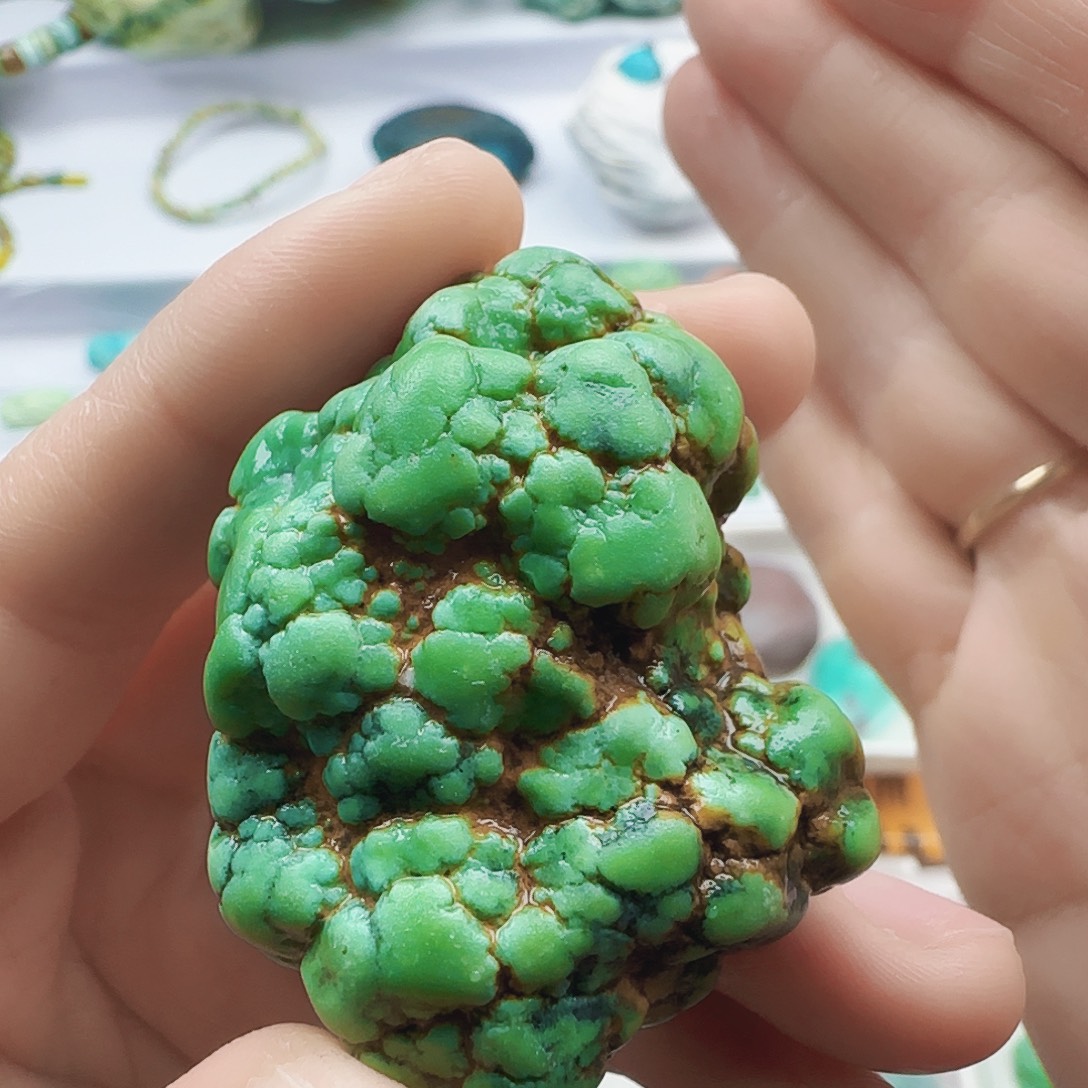 绿松石未镶嵌颈饰菜籽水草纹