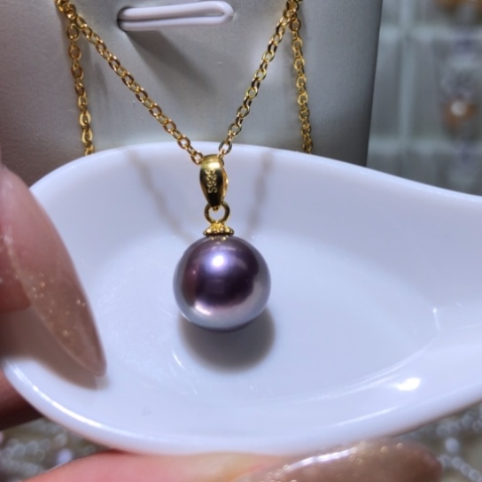 淡水珍珠银S925镶嵌耳饰