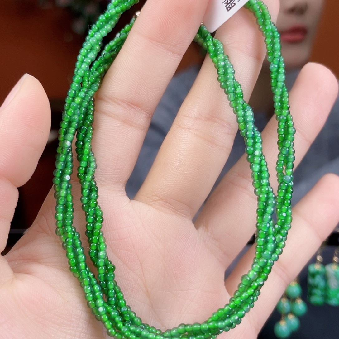 翡翠未镶嵌耳饰饰品