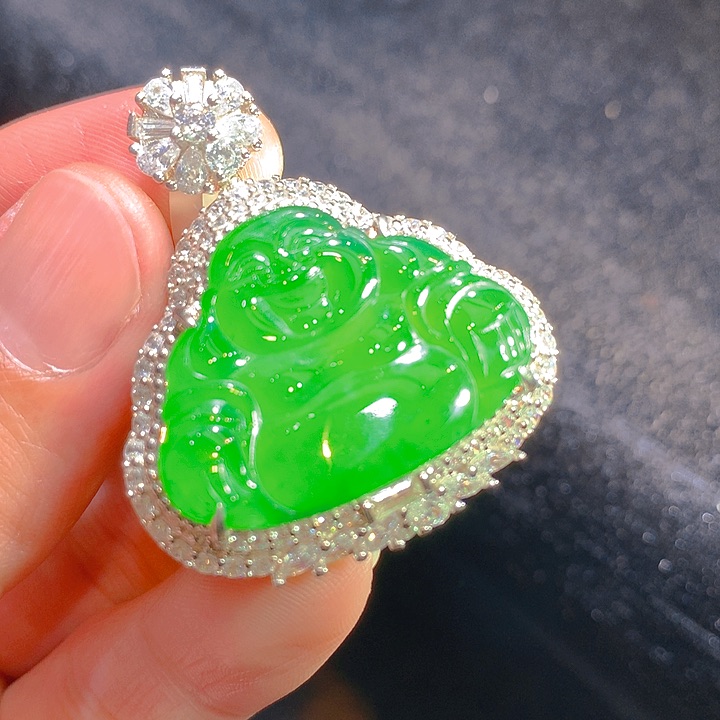 【闪购商品】翡翠颈饰银S925镶嵌翡翠