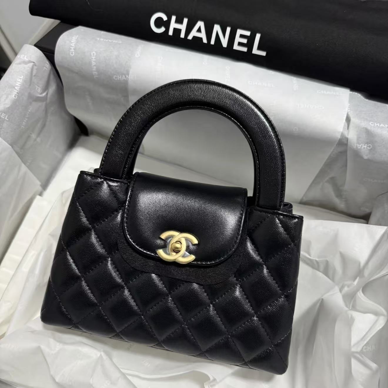 未使用 Chanel/香奈儿 青奢荟/经典凯莉大号斜挎包//86981