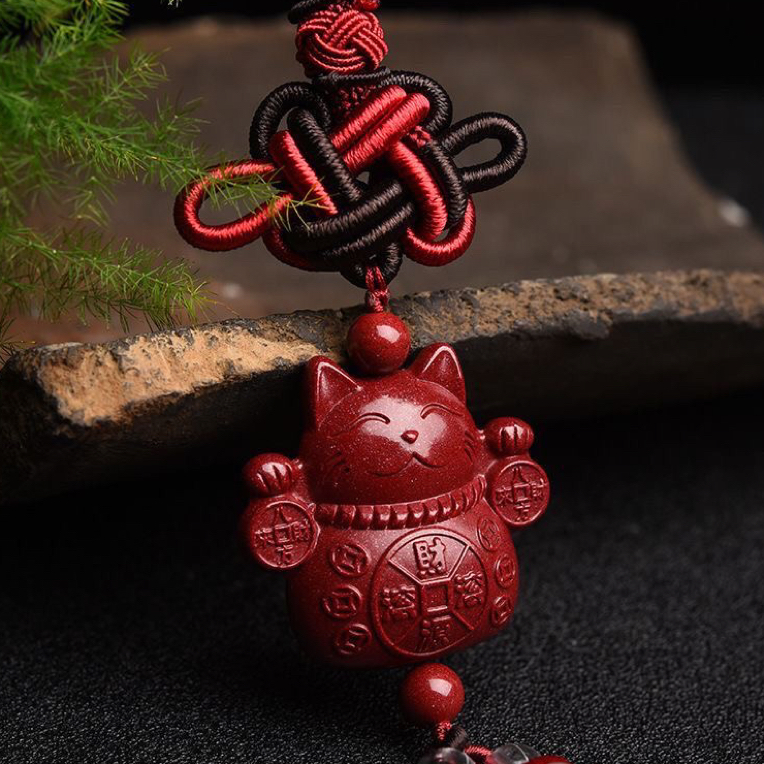 含辰砂工艺品高含量紫金沙满星点，车挂精致可爱保真正品