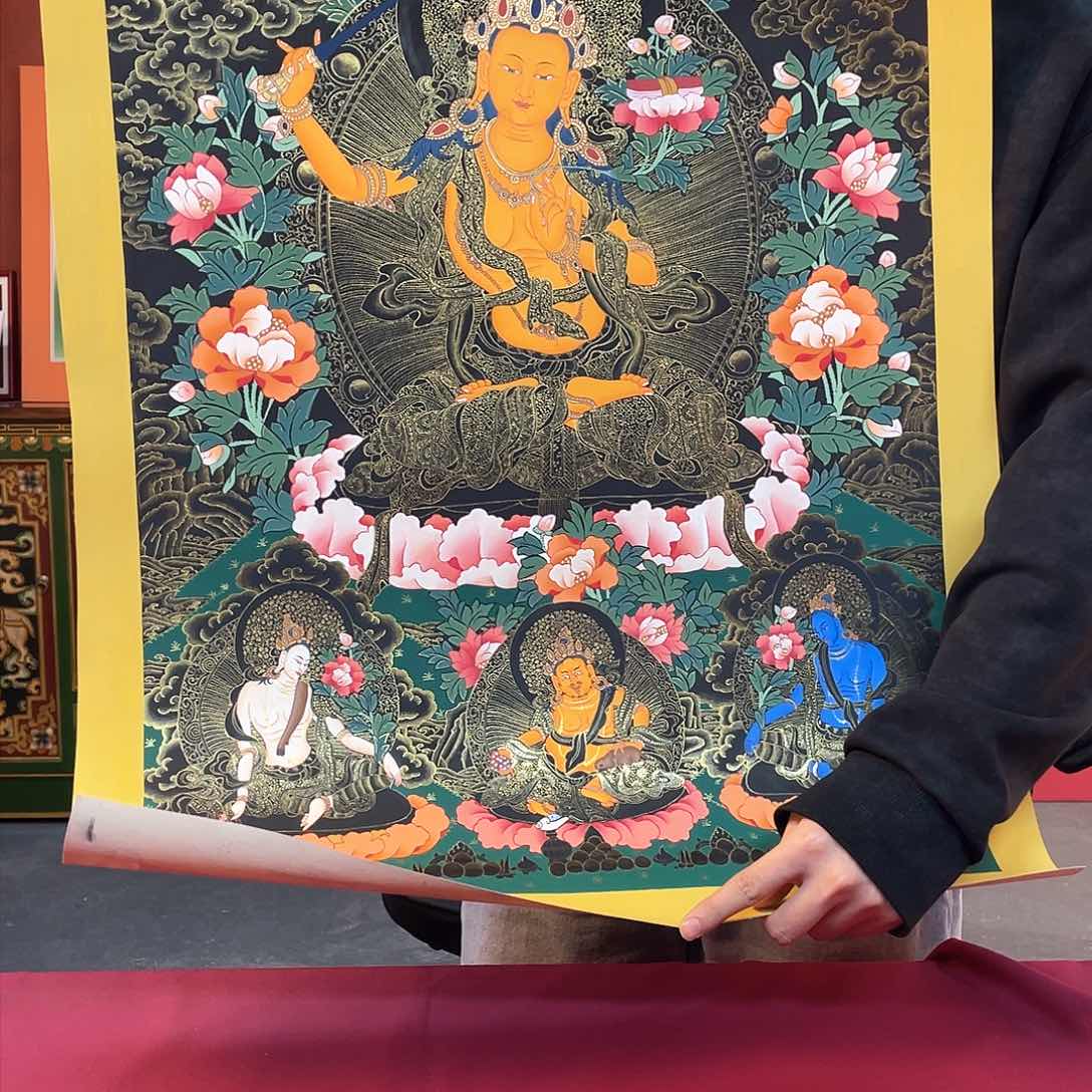 装裱画50×75文殊纯手绘