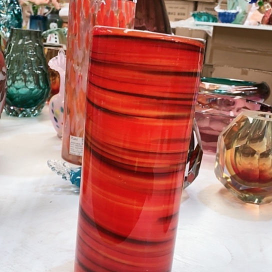 琉璃花瓶高28厘米口径9厘米