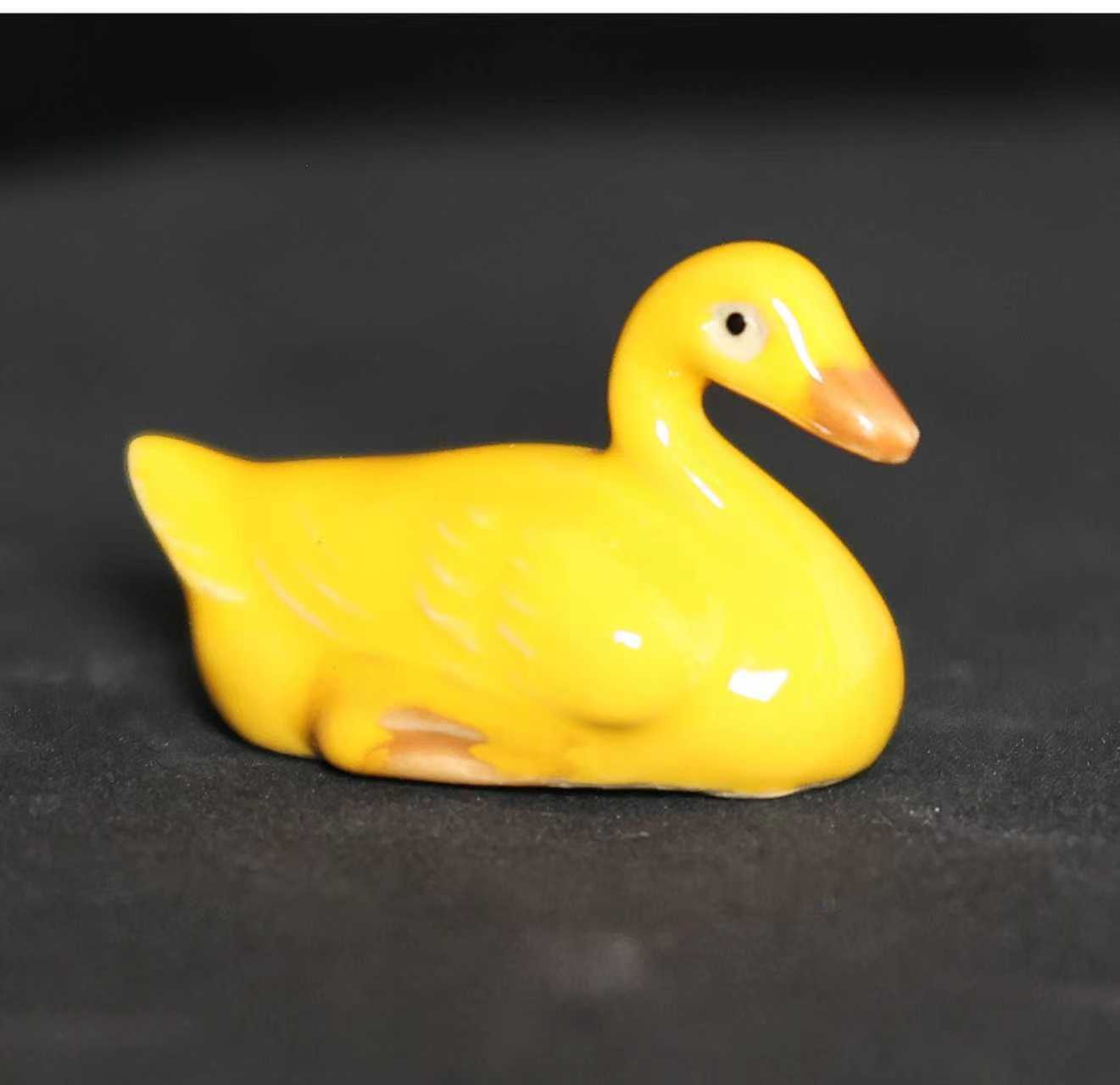 【黄鸭石湾公仔】盆景花盆微型盆栽摆件石湾公仔