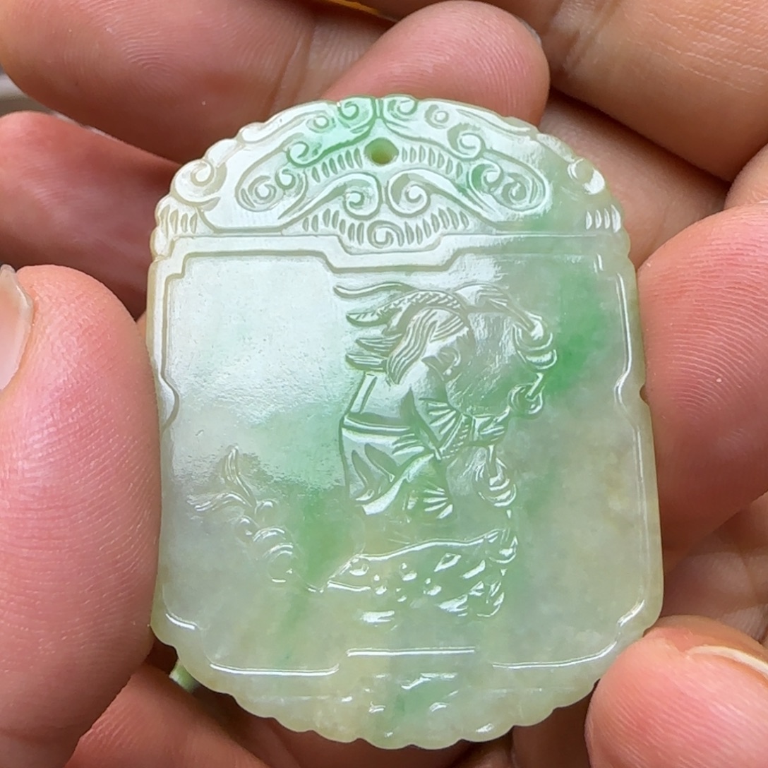翡翠未镶嵌吊坠(不含链)