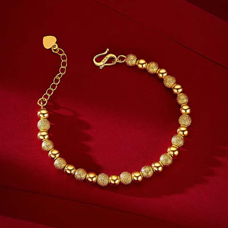 钨金手链 R【苗.金专柜正品】磁.百.草.金色女士传统手链