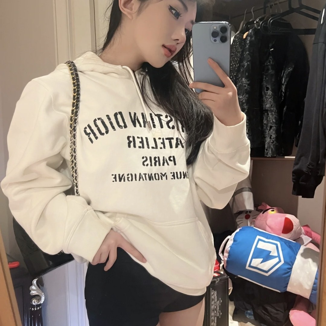99新 DIOR/迪奥 经典字母连帽卫衣 13A GM001452