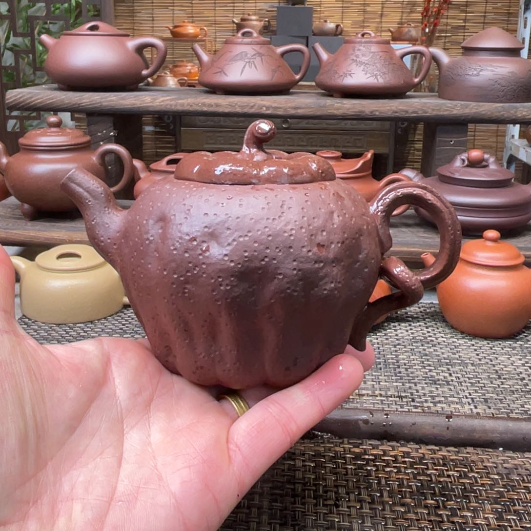 紫砂茶壶宜兴原矿紫砂手工制240