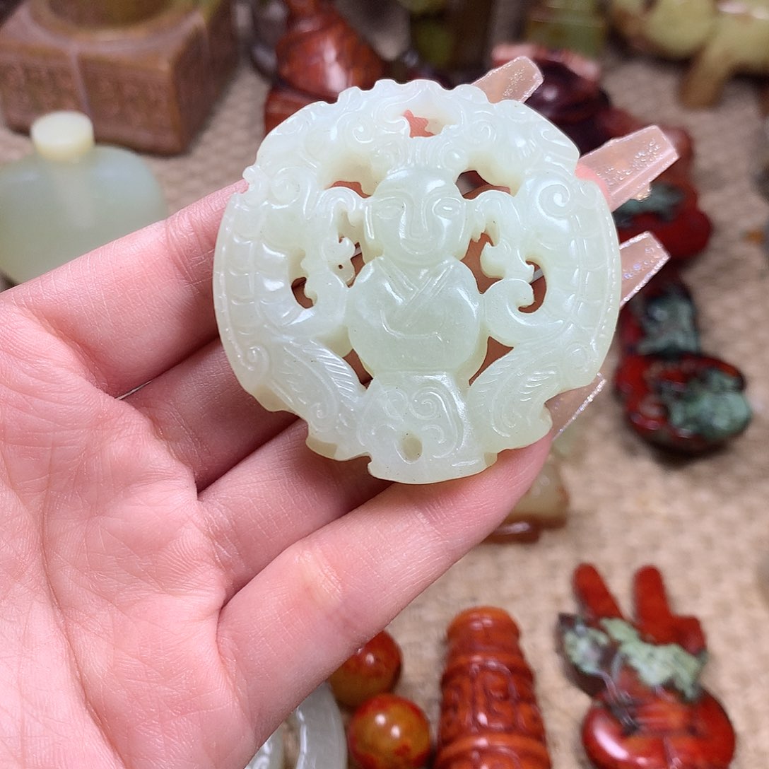 白玉菩提吊坠挂件