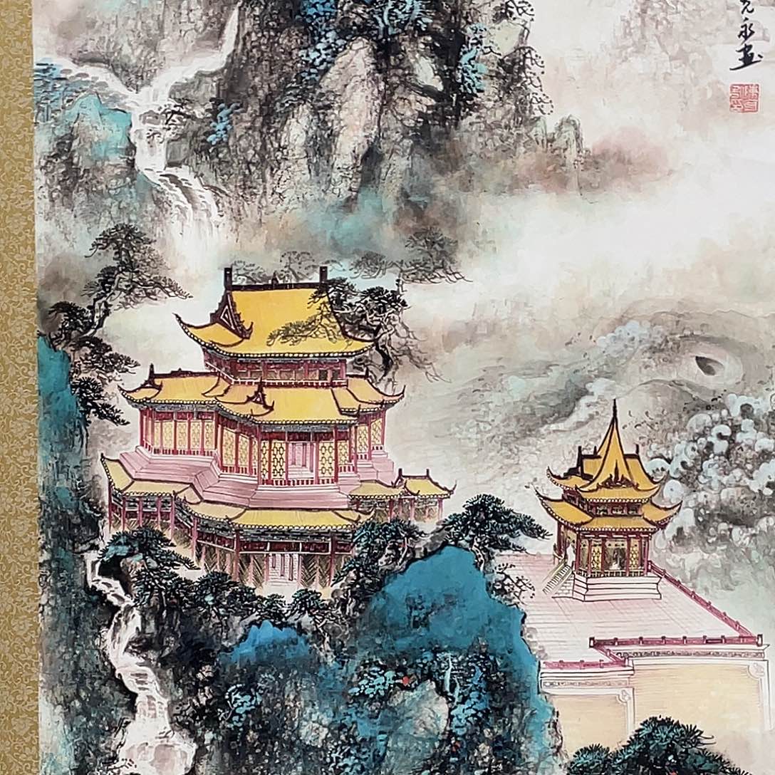 国画老师手柄手绘作品y