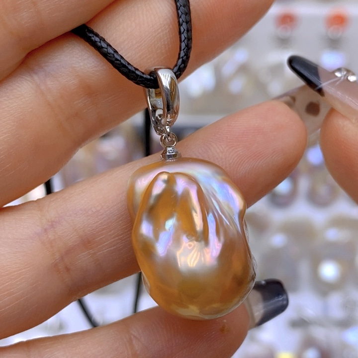 未镶嵌淡水珍珠吊坠(赠链)