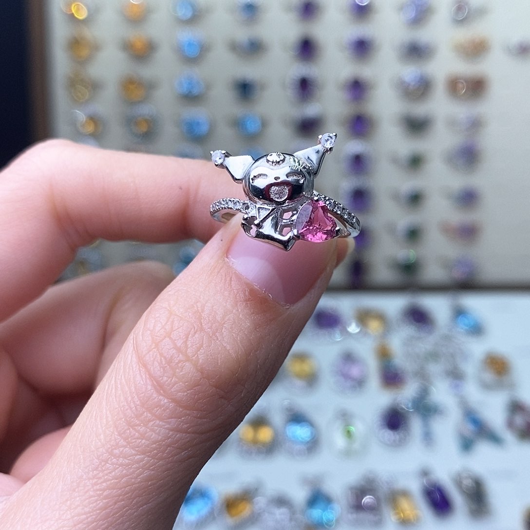 碧玺戒指银S925镶嵌（需要证书备注）