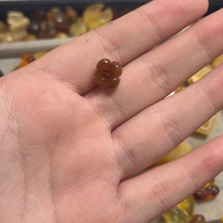 琥珀颈饰未镶嵌天然蜜蜡配件