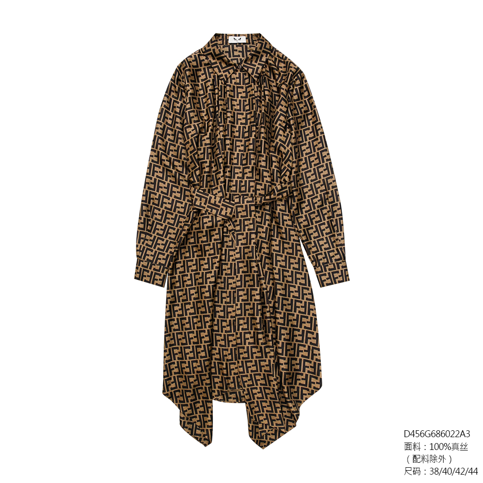 FENDILOR小怪兽25年春秋款女士连衣裙 D456G686022A