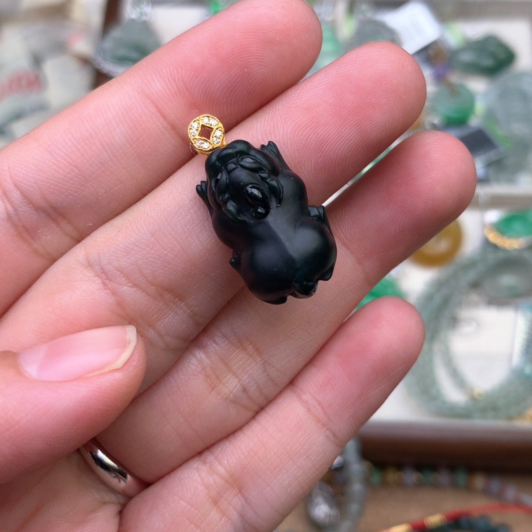 【闪购商品】18K金镶嵌挂件翡翠一