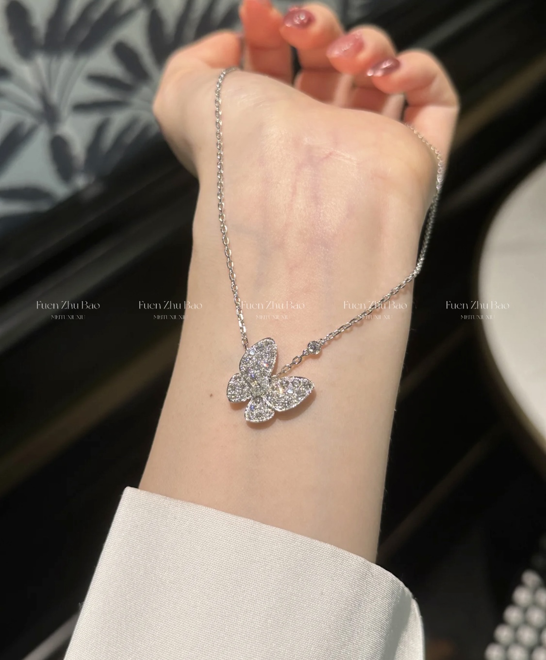 【富恩珠宝】重金 轻奢甜美网红钻石锁骨链 马眼蝴蝶项链  ZSXL0217