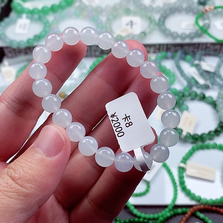 翡翠手链未镶嵌卡8