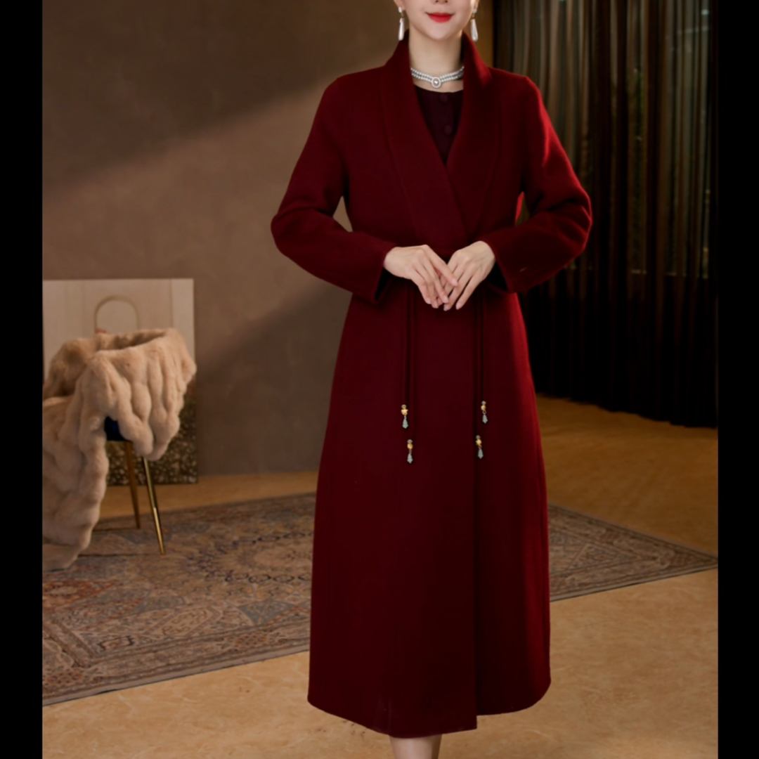 【香妮芬】LX-315秋冬贵气显瘦大衣新款绵羊毛洋气呢外套狂欢季好物
