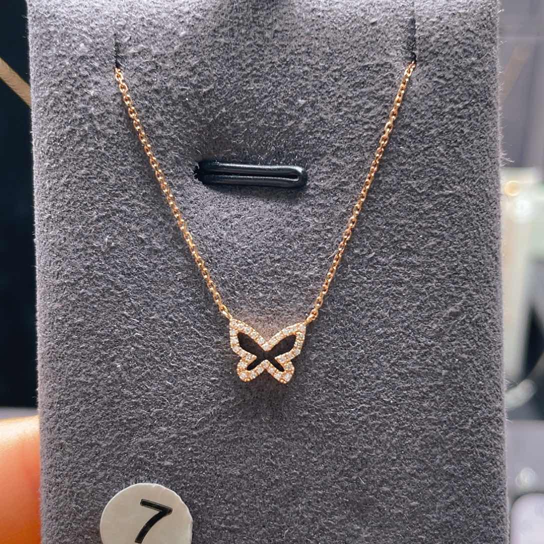 颈饰钻石18K金镶嵌项链