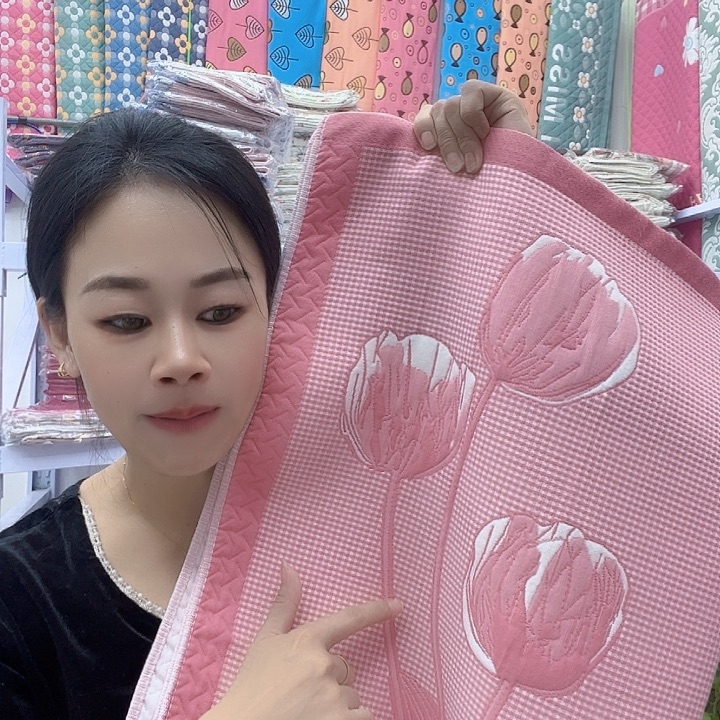 棉粉色郁金香纯棉
