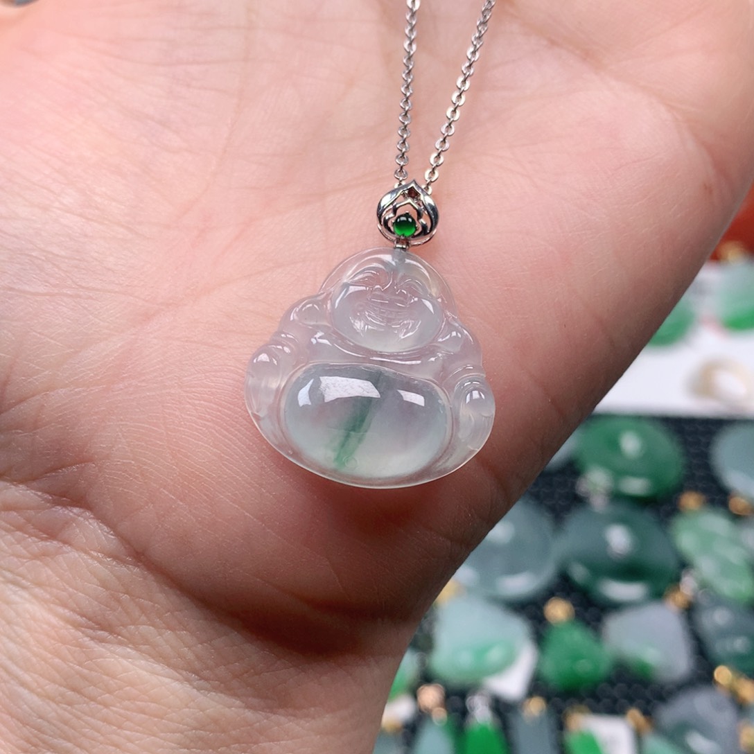 【闪购商品】翡翠吊坠(不含链)18K金镶嵌