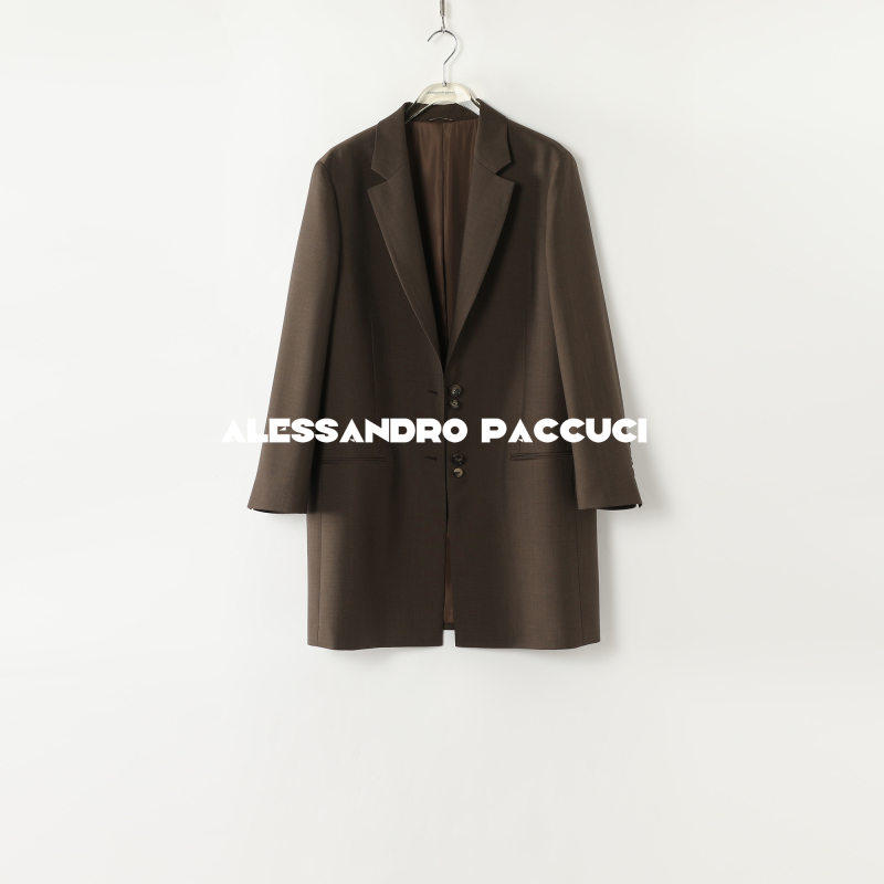 AP洛哥51012WZ【黑标系列】意大利进口VBC绵羊毛翻驳领休闲长款西装