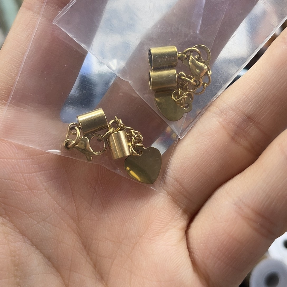 聚酯纤维爱心龙虾扣两个装（3.5mm）