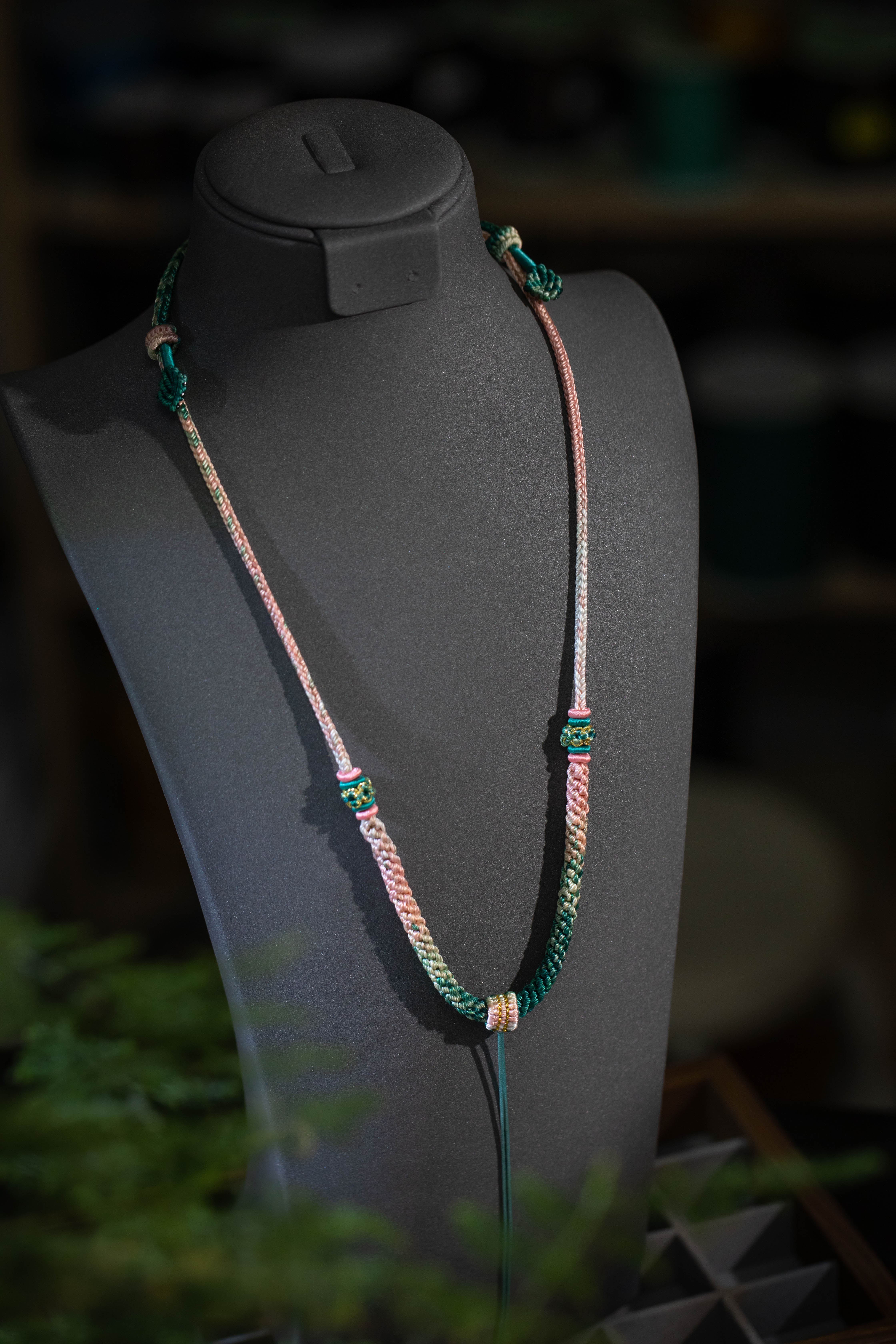 非金属布艺吊坠 高级纯手工编织八股吊坠绳玉米结编绳BG-095-未央