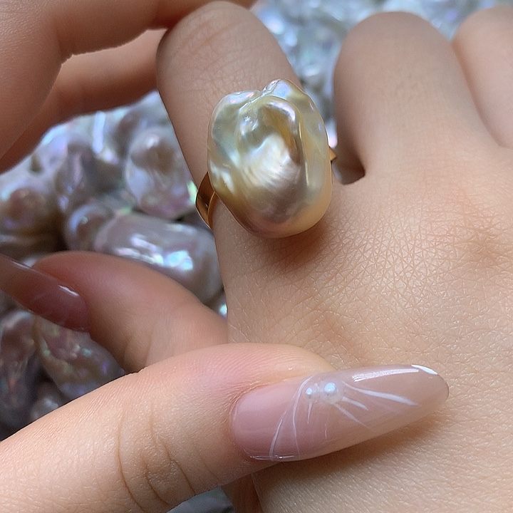 淡水珍珠耳饰银S925镶嵌