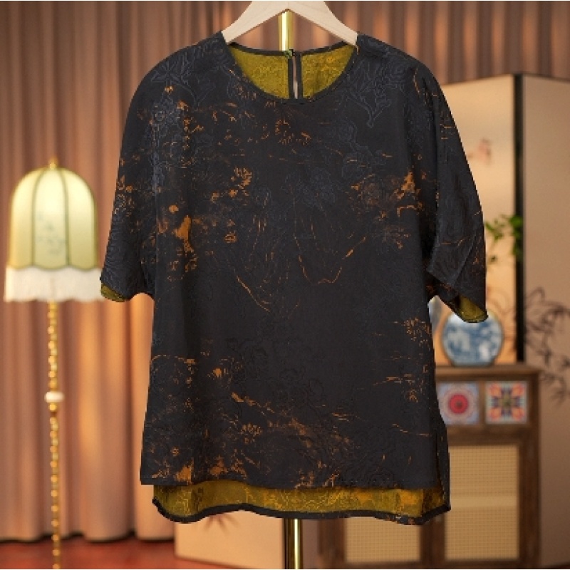 【霓香】新中式复古优雅套头小衫