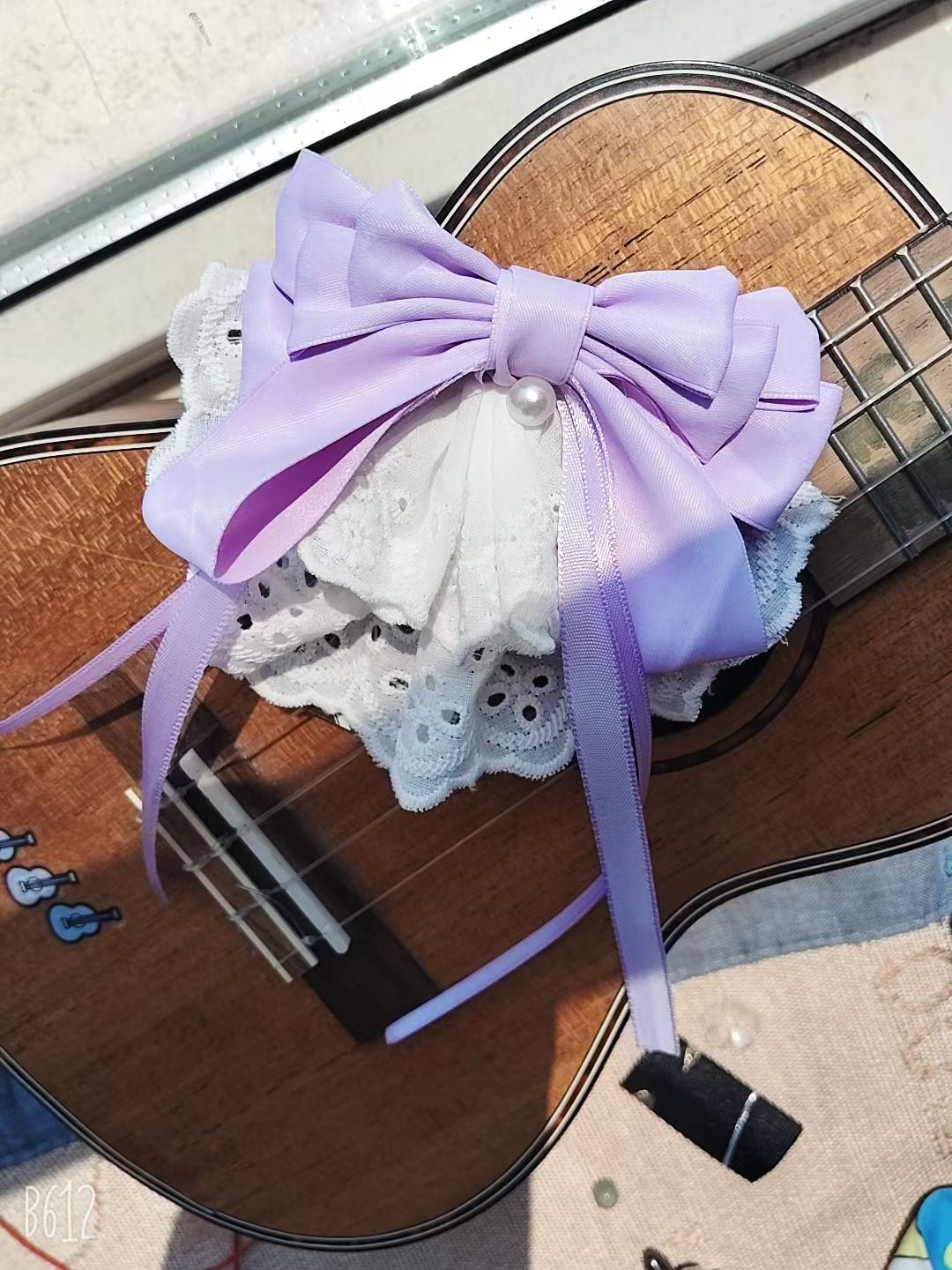 森系鸭嘴夹简约可爱时尚蝴蝶结甜美发夹气质紫色发卡边夹洛丽塔