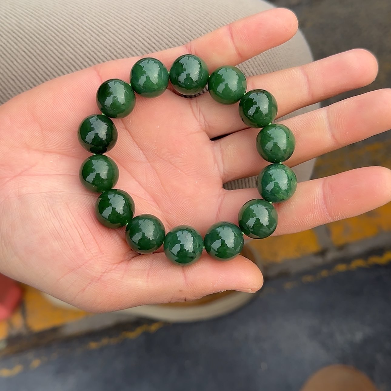 【闪购商品】和田玉手串未镶嵌碧玉手串
