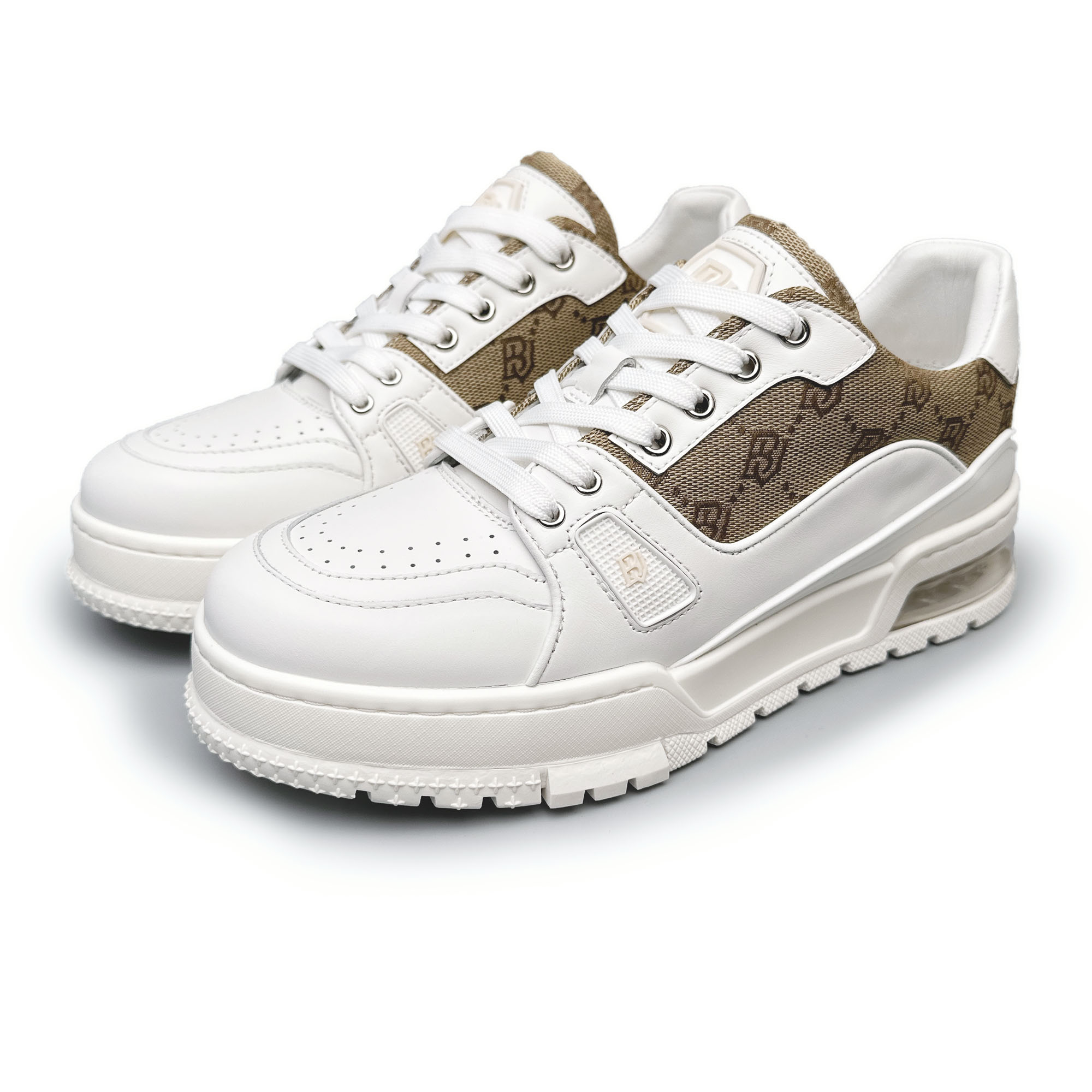 BIEUBRAYR/【情侣款】气垫底牛皮轻奢时尚休闲百搭低帮时尚休闲鞋