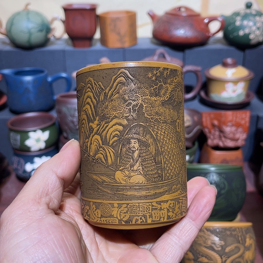 原矿紫砂手工主人杯 