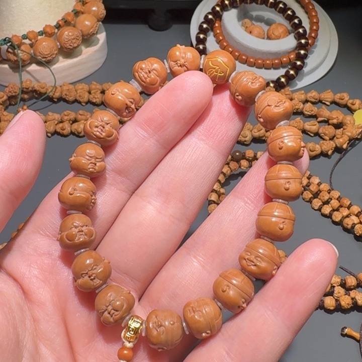 猴头核桃手串财神百态