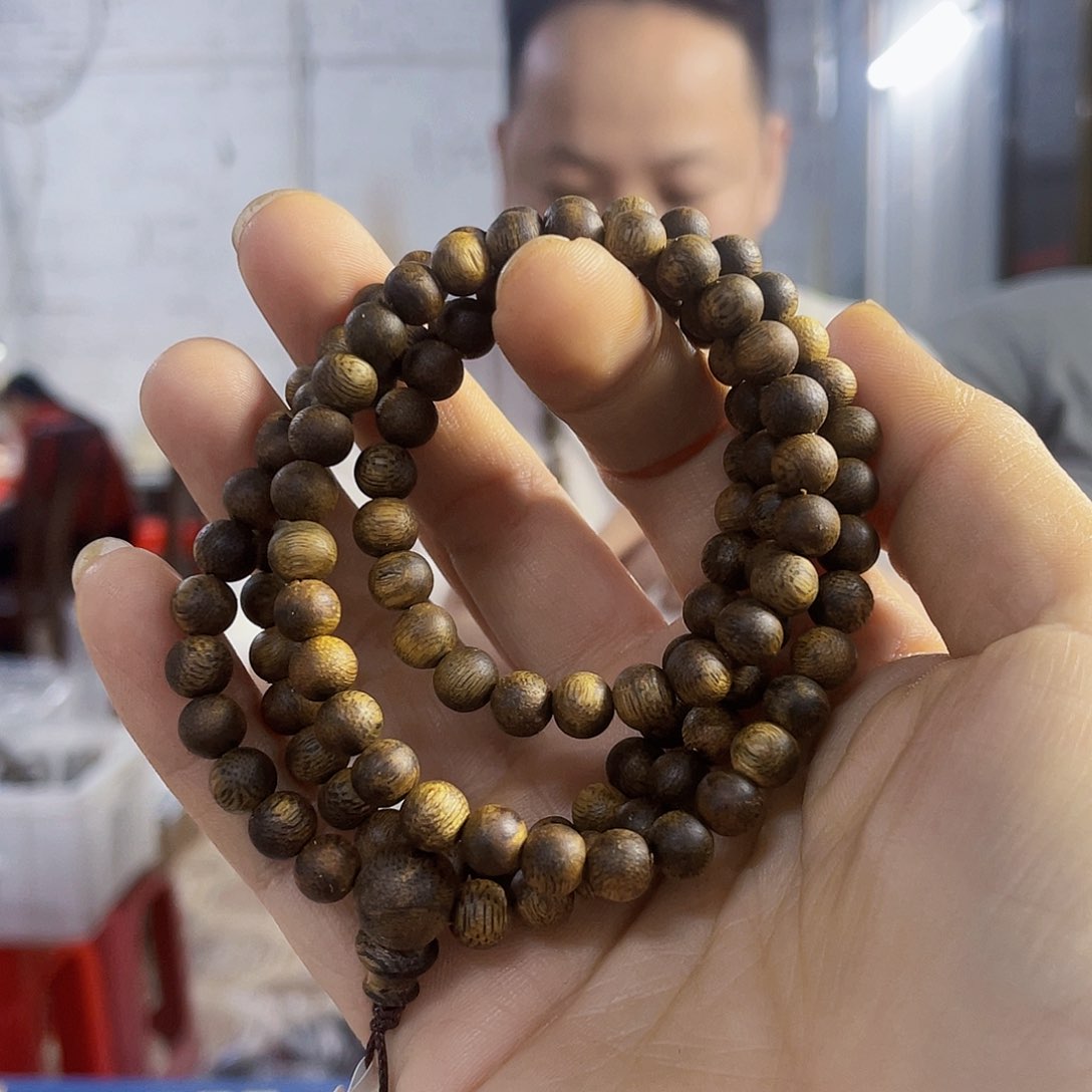 沉香手串棋楠张勺子圆珠长串0.6/12克多样性发一