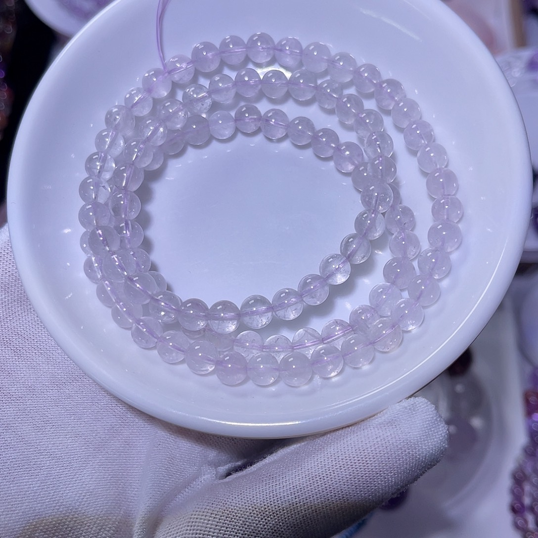 手链水晶未镶嵌天然紫水晶多圈上楼