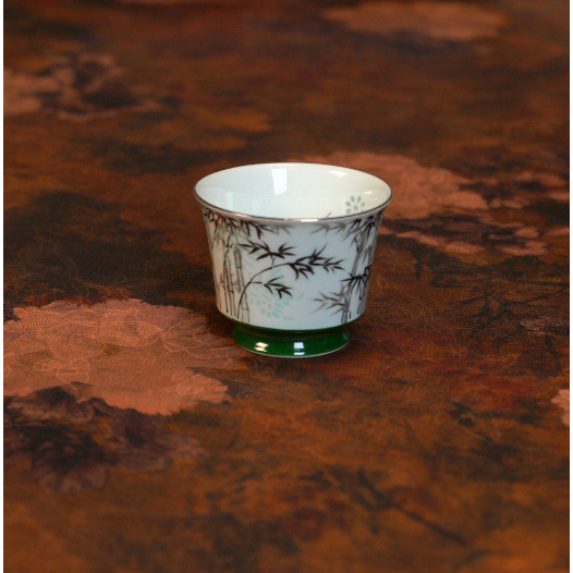 【景德镇玲珑集】墨竹衔翠杯 llj0982陶瓷茶具陶瓷